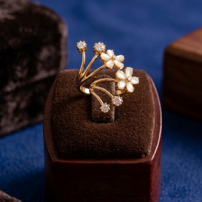 Korean Flower Stud Earrings