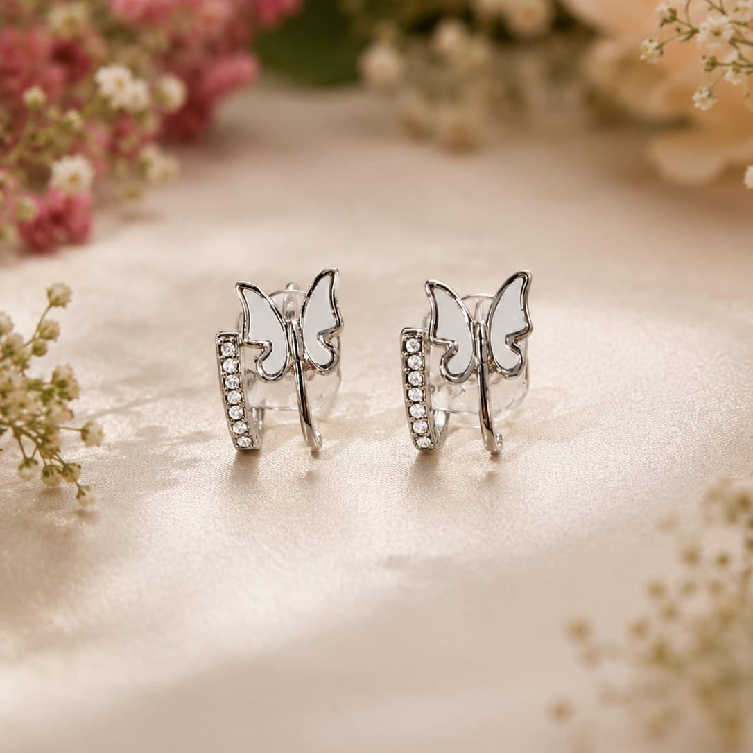 Butterfly Hoops Earrings