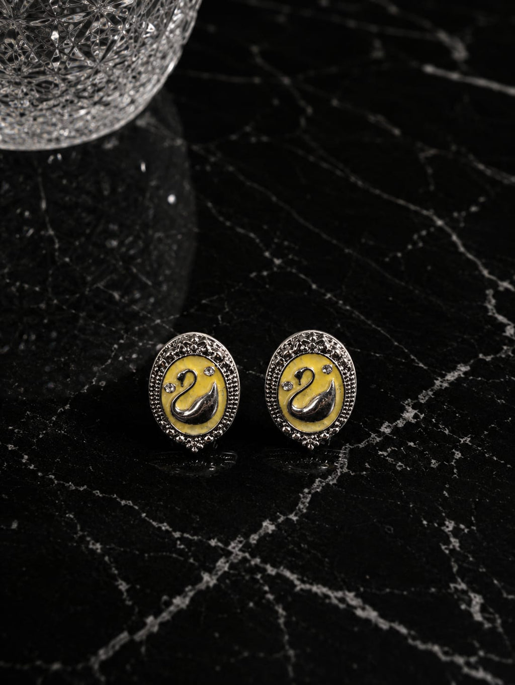Swan Stud Earrings