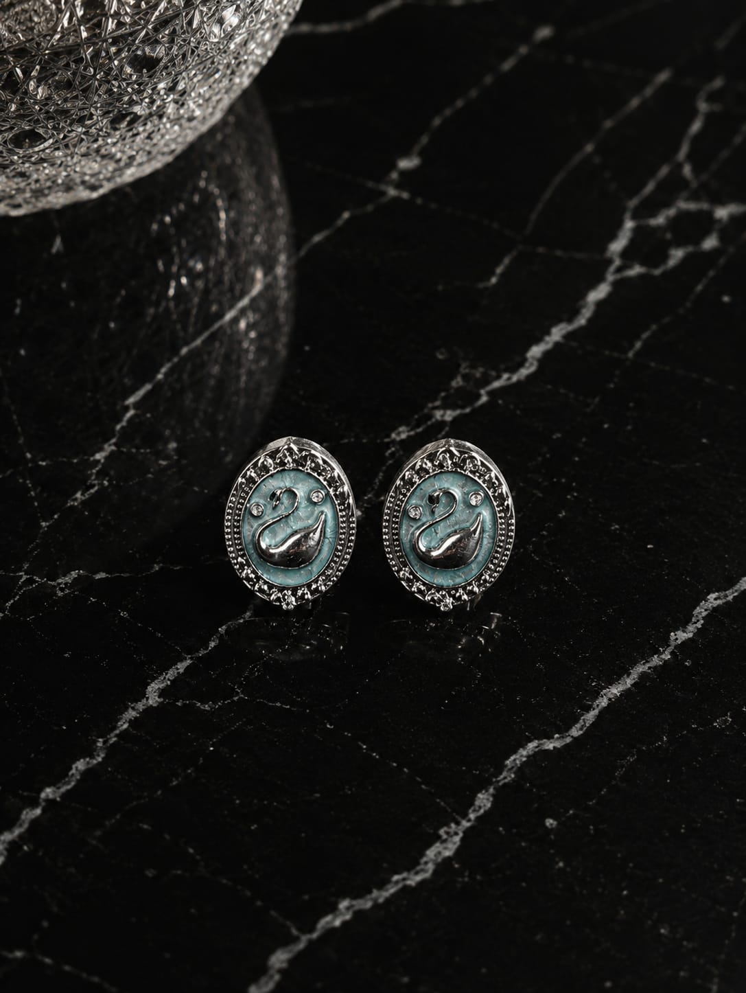 Swan Stud Earrings
