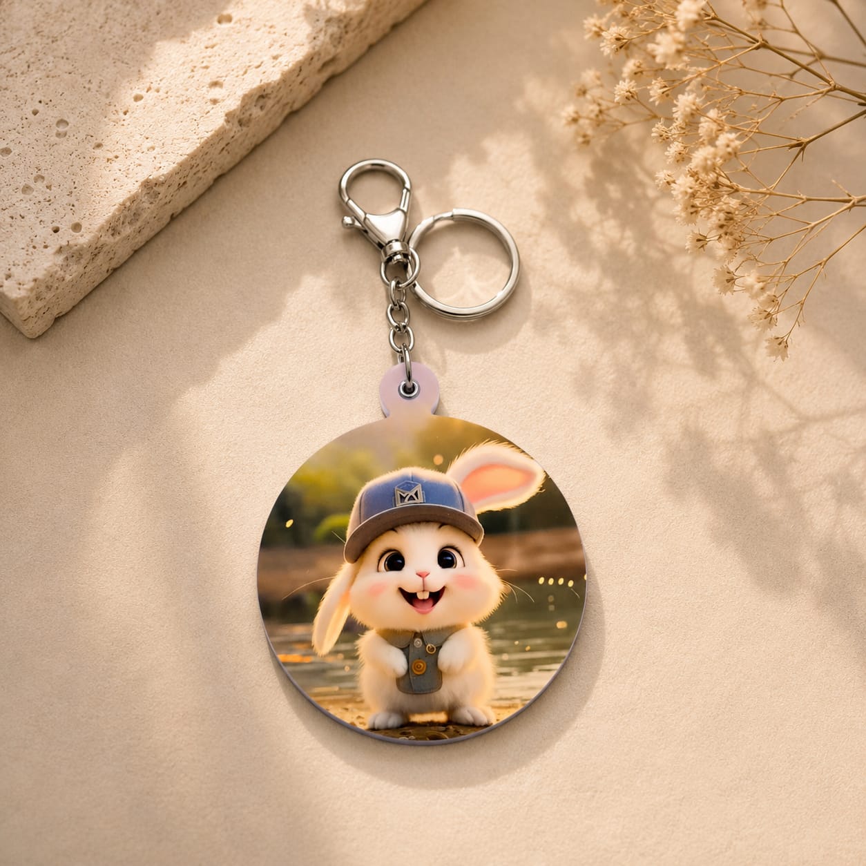 Bunny Mirror Keychain