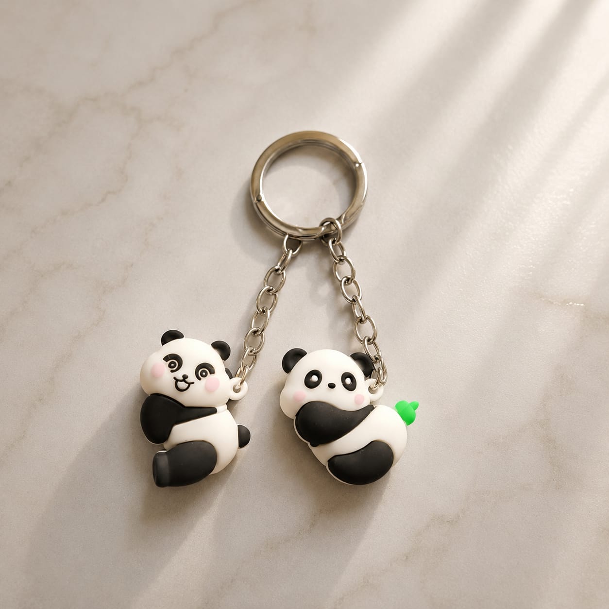 Panda Couple Keychains