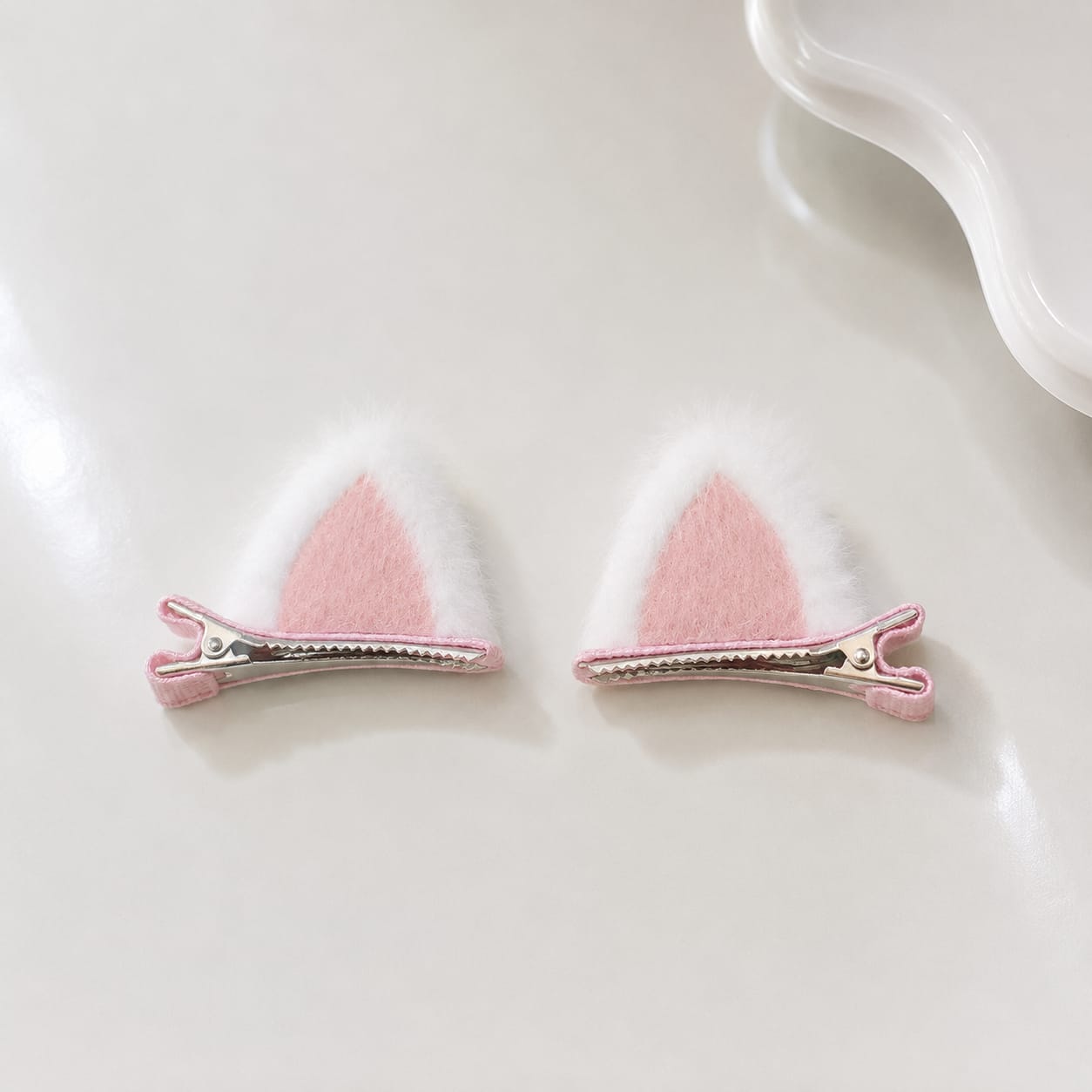 Bunny Blush Hair Clips