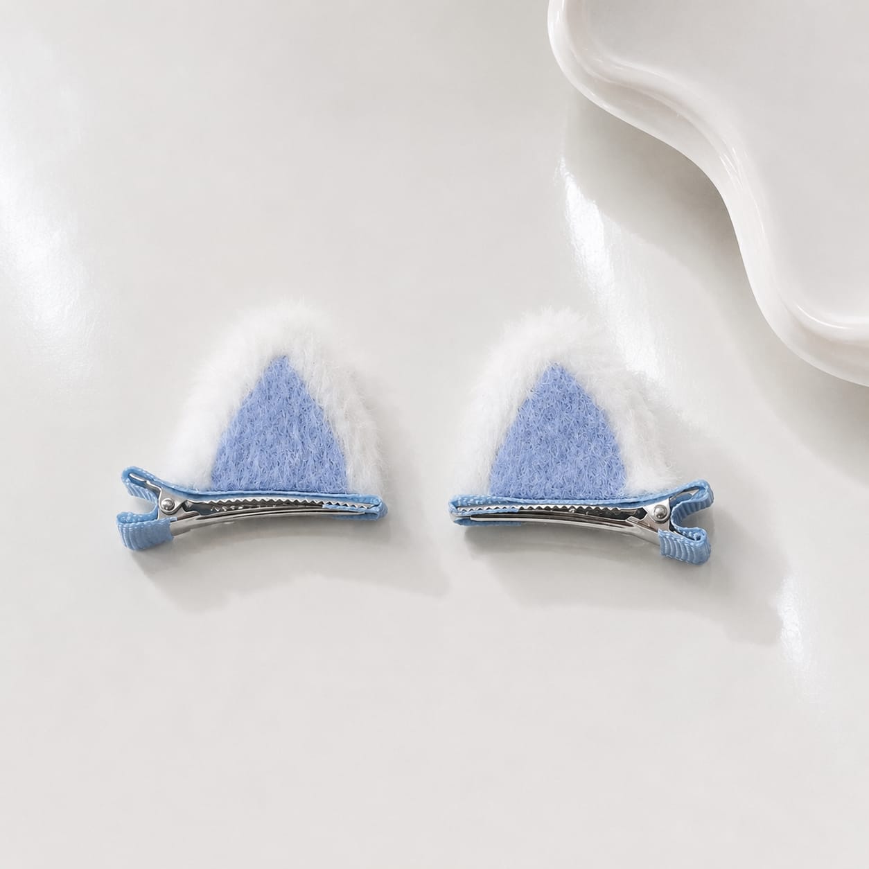 Bunny Blush Hair Clips