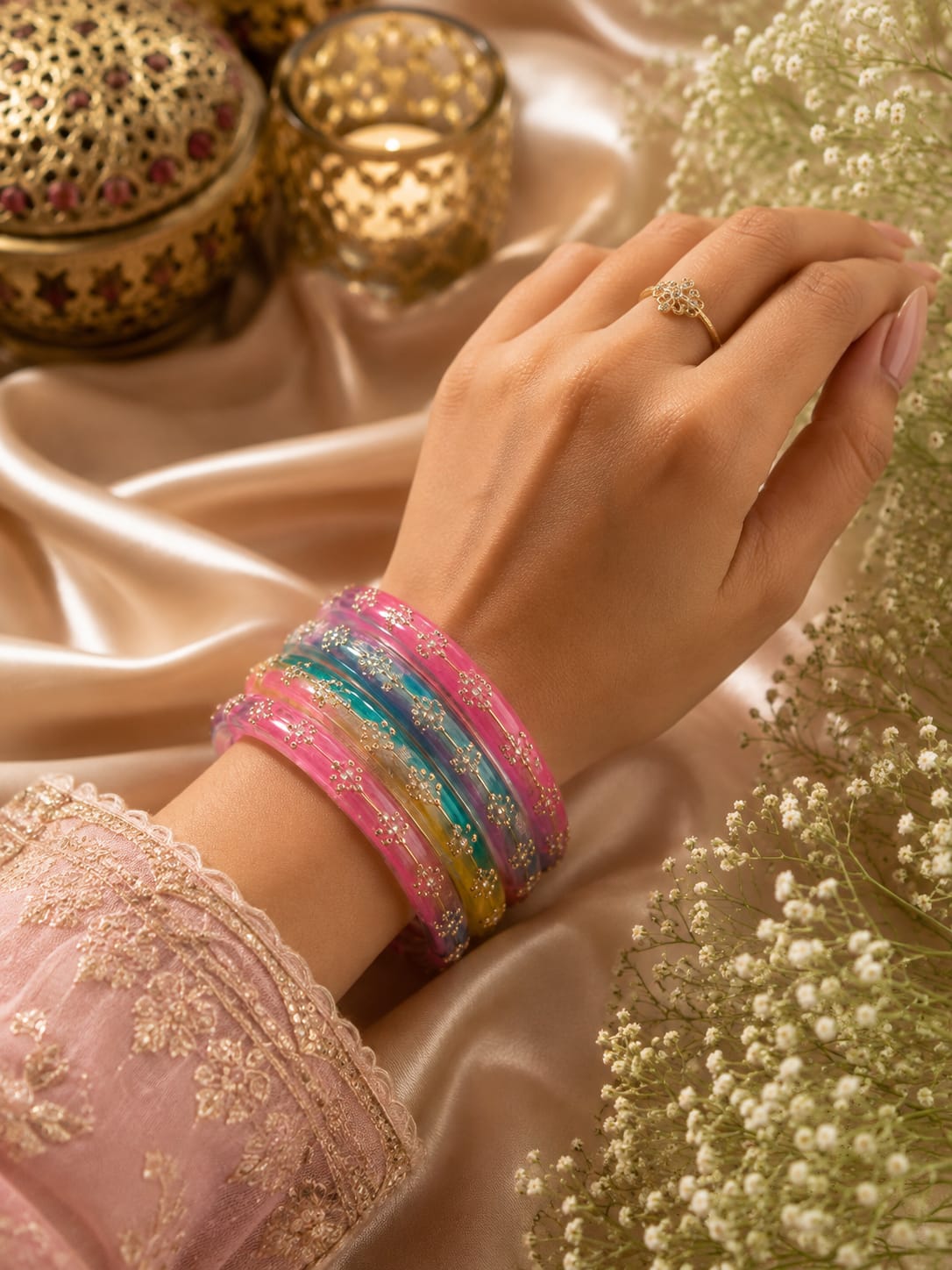 Blush Aura Bangles