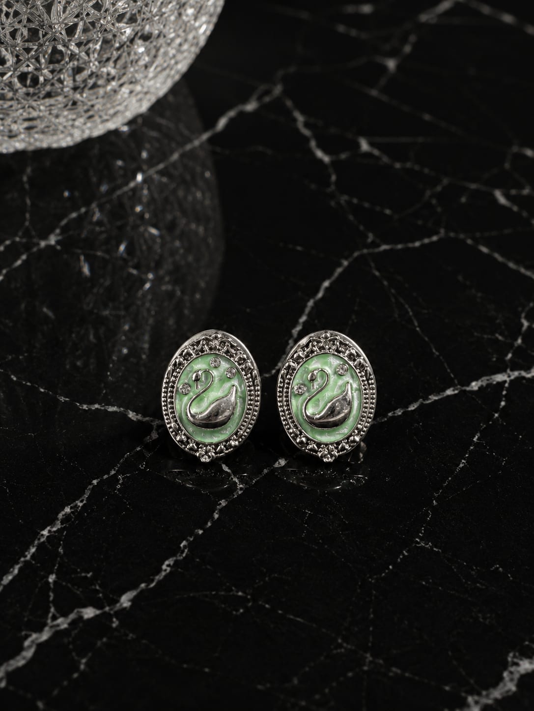 Swan Stud Earrings