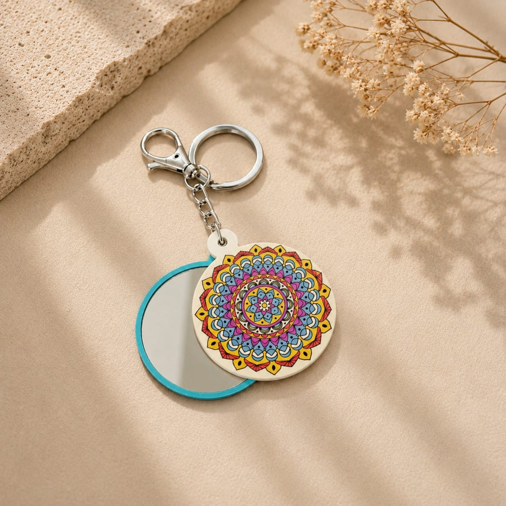 Mandala Mirror Keychain