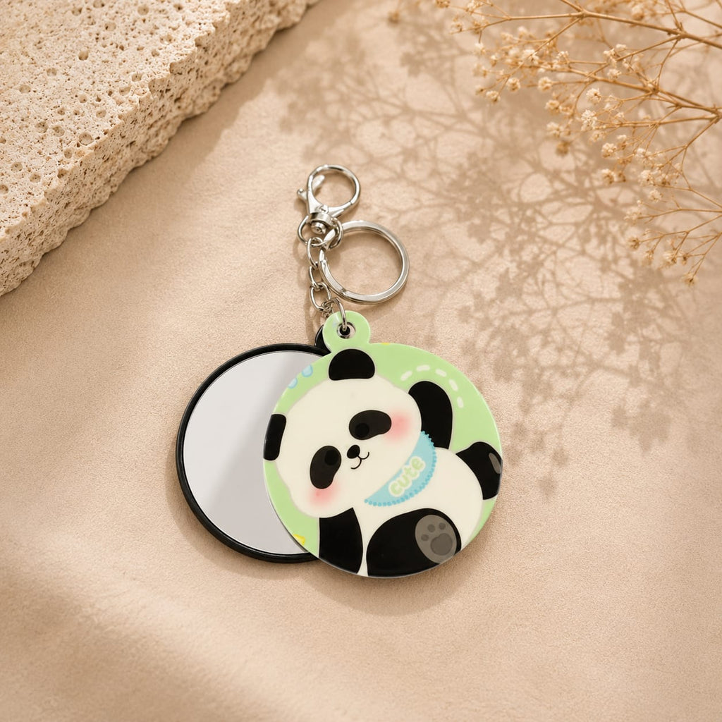 Panda Mirror Keychain