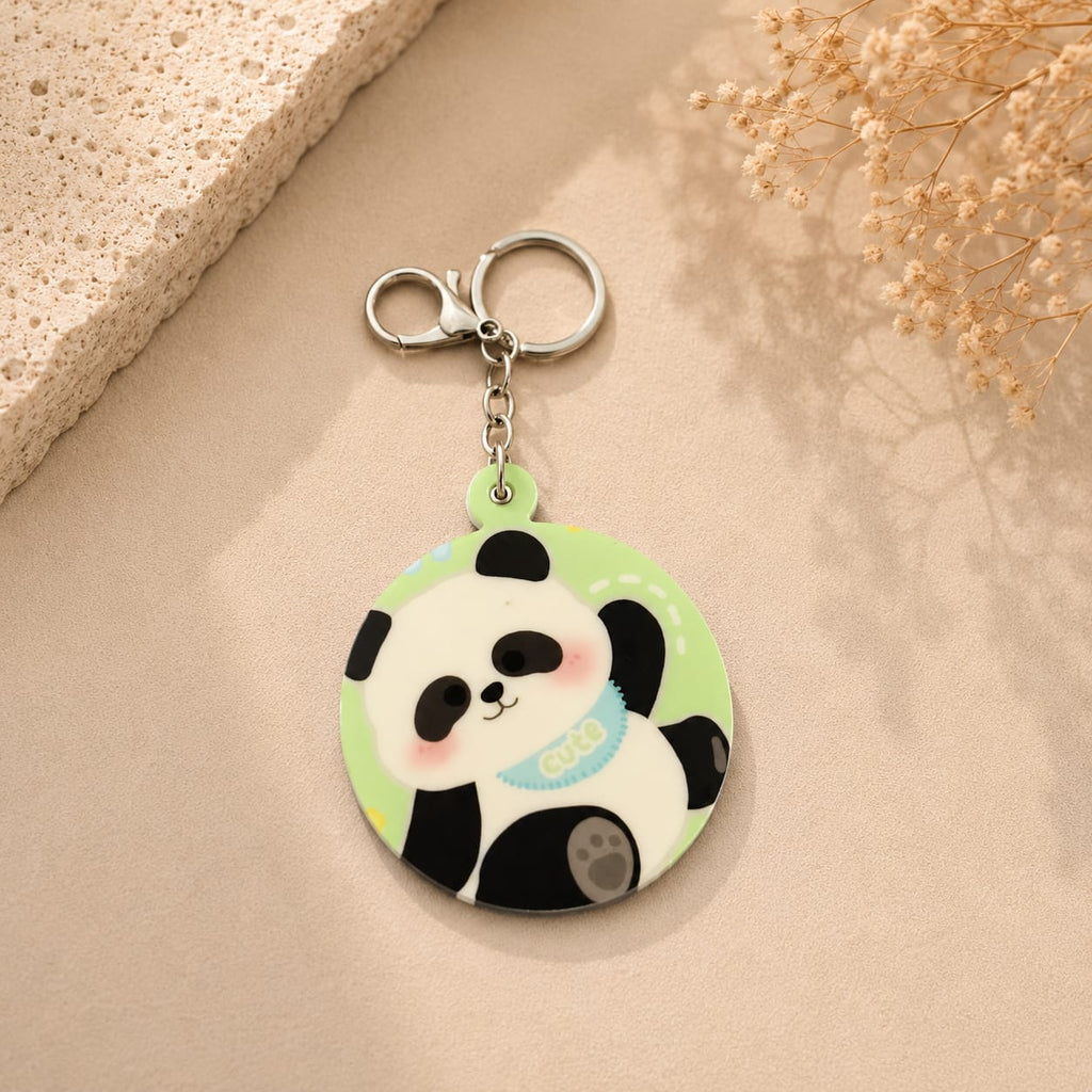 Panda Mirror Keychain