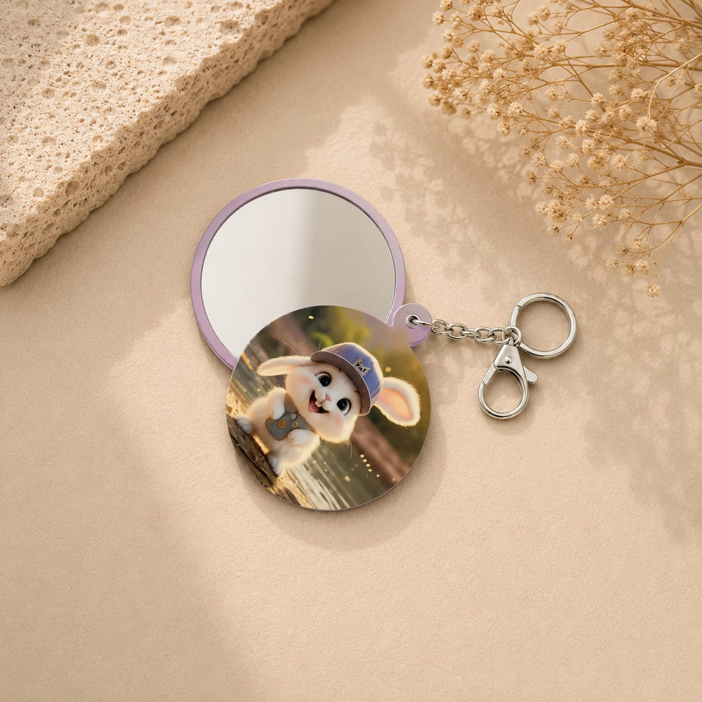 Bunny Mirror Keychain