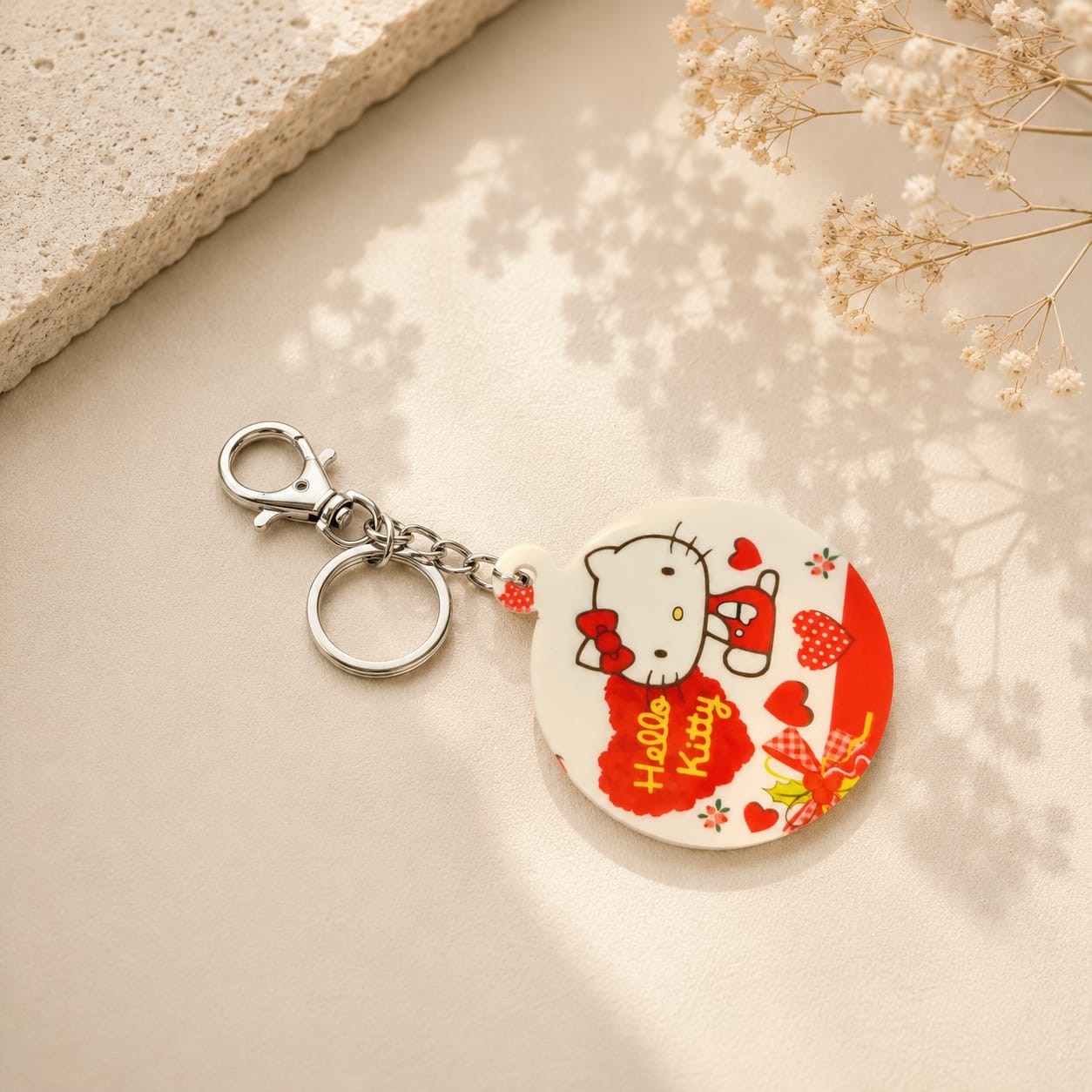 Kitty Mirror Keychain