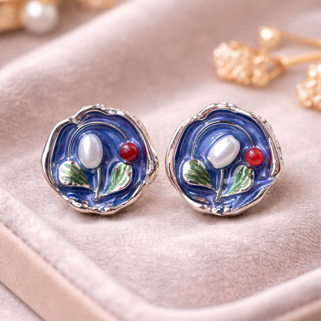 Garden Frame Studs Earrings