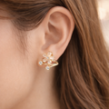 Korean Flower Stud Earrings