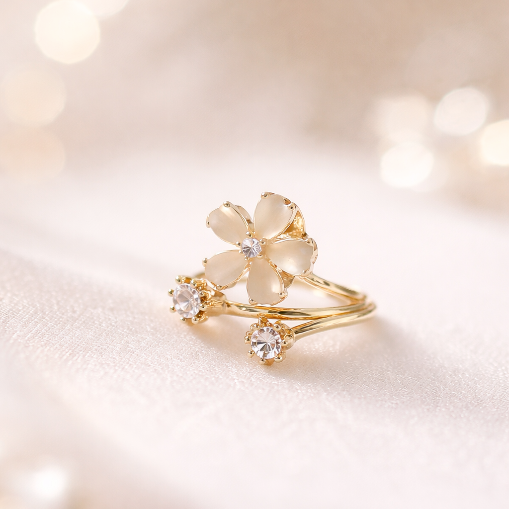 Korean Flower Stud Earrings