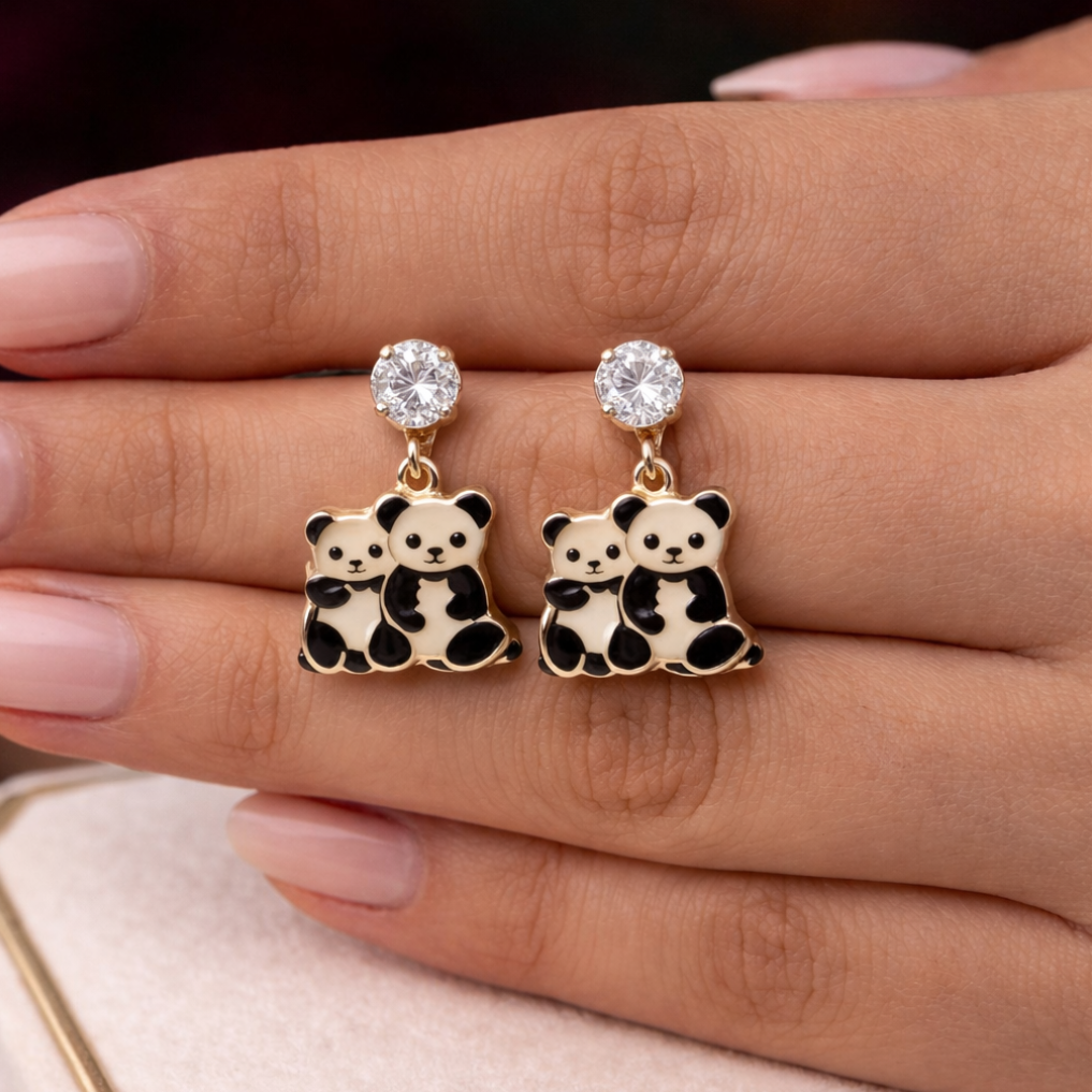 Panda 3 in 1 Trio Earrings