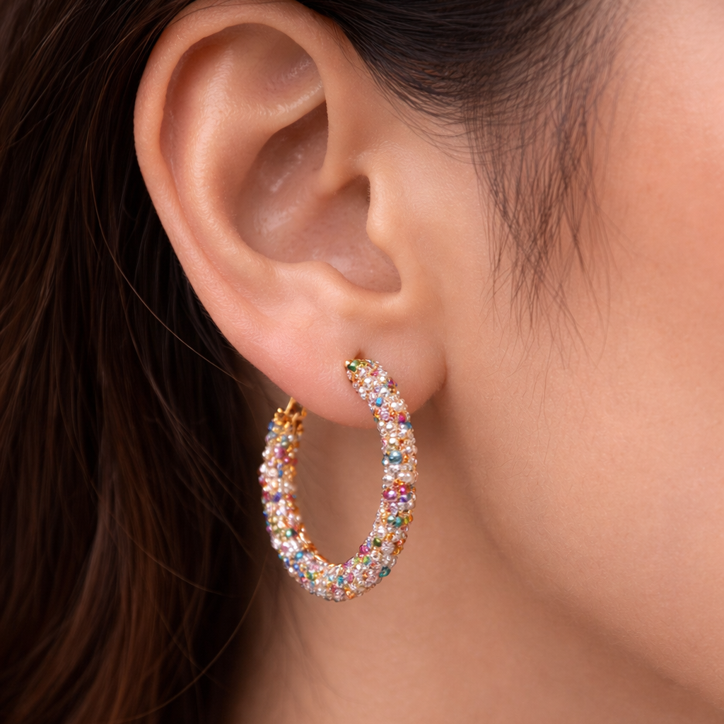 Multicolour Beads Earrings