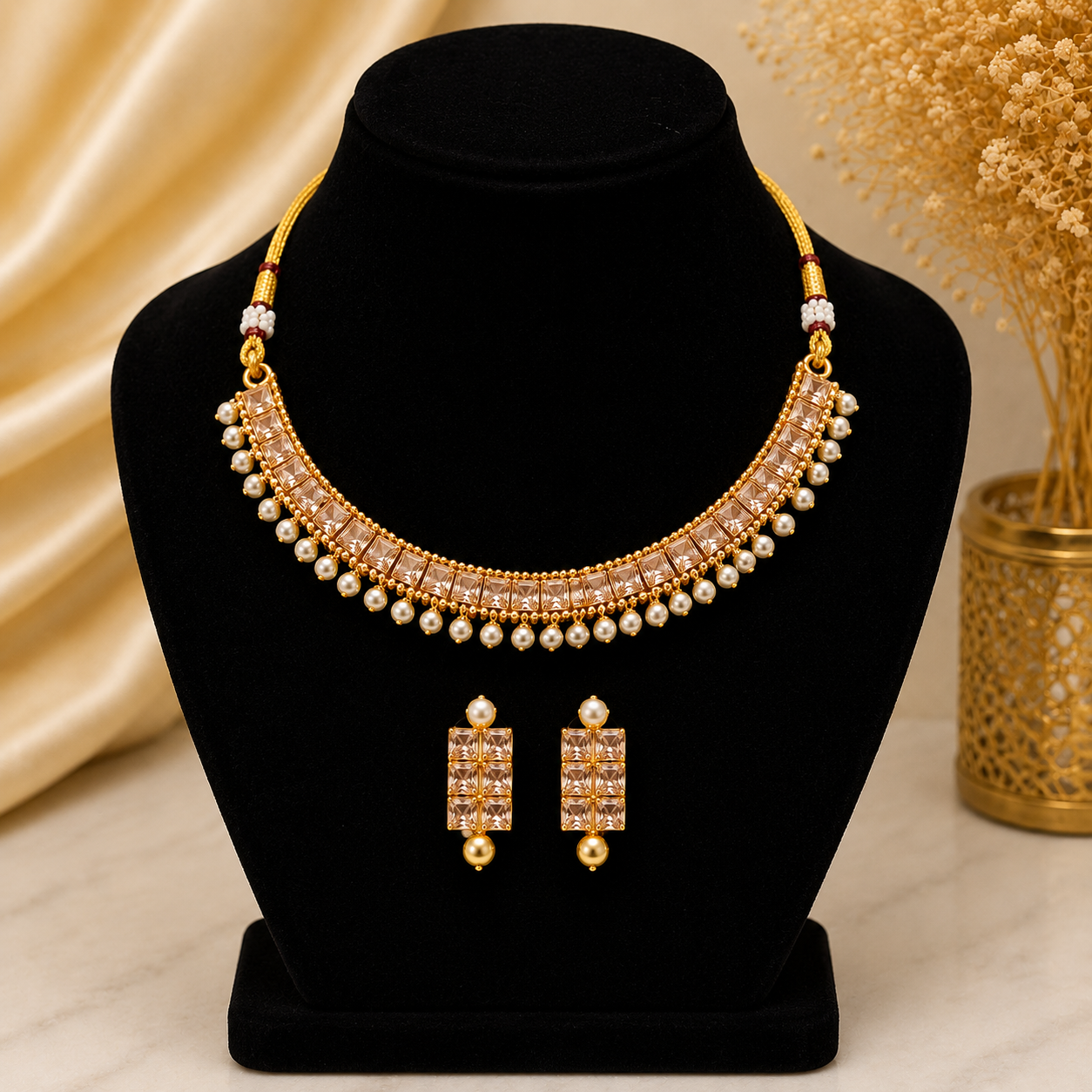 Ivory Glow Choker Set