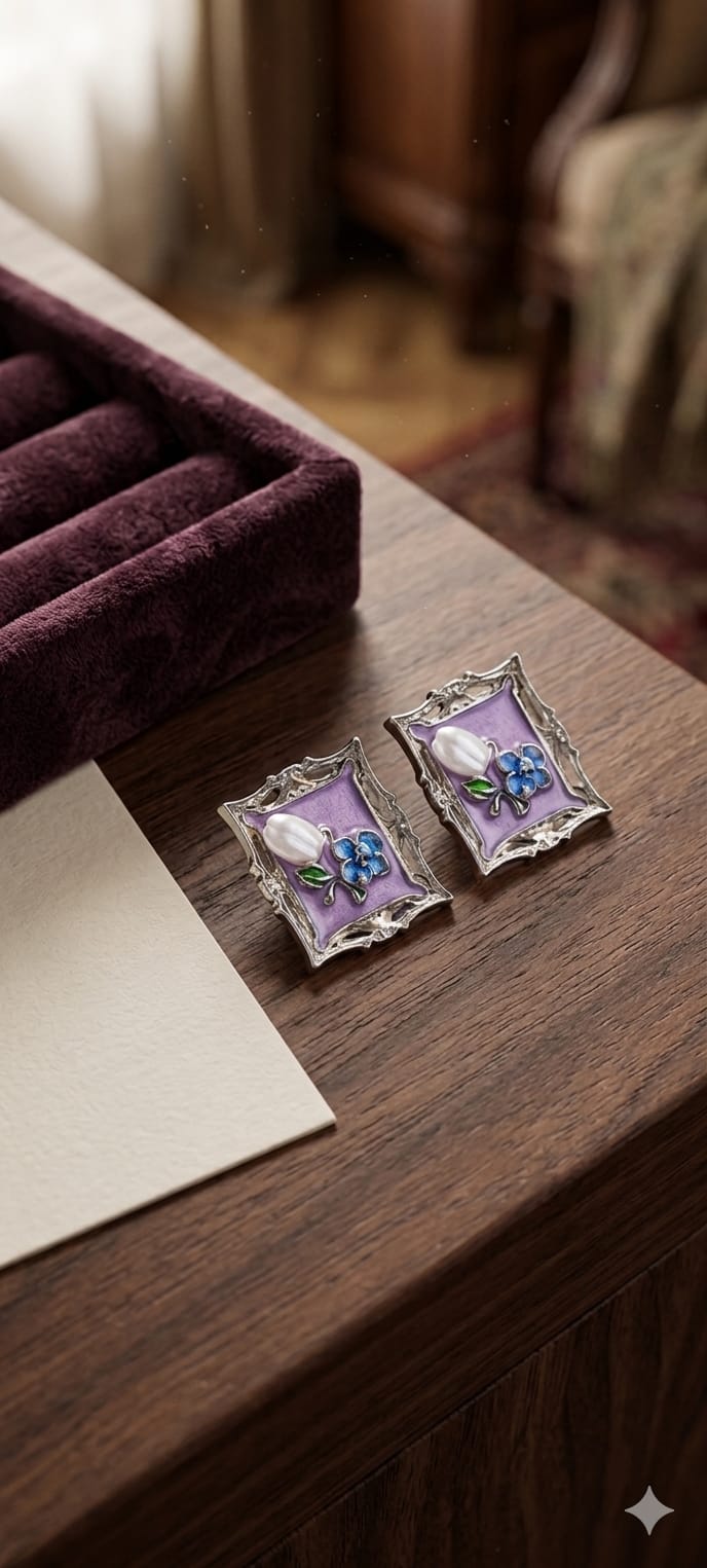 Garden Frame Studs Earrings