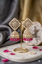Kundan Pearl Jhumke Earrings