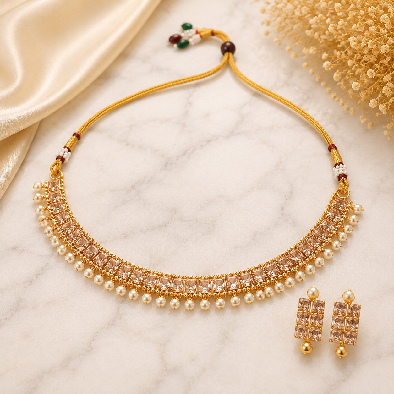 Ivory Glow Choker Set