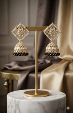 Kundan Pearl Jhumke Earrings