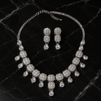 Silver Raindrop Choker Set