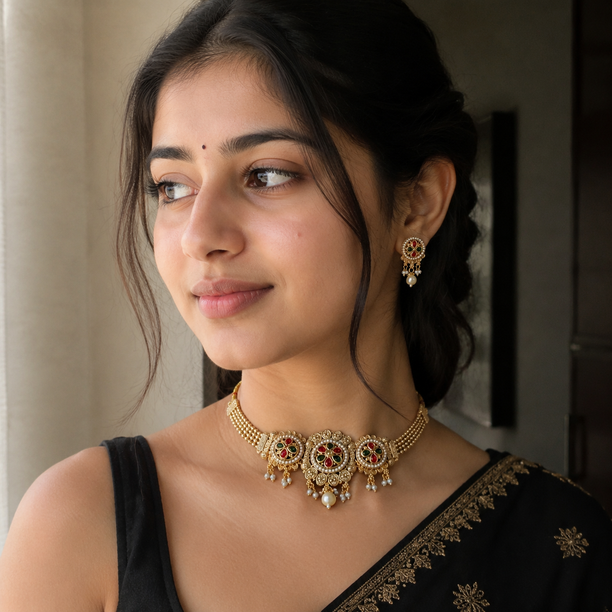 Royal Rosette Choker Set