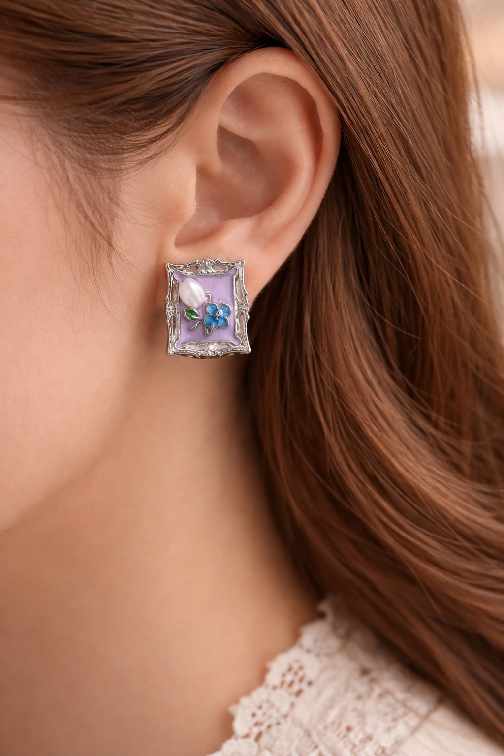 Garden Frame Studs Earrings