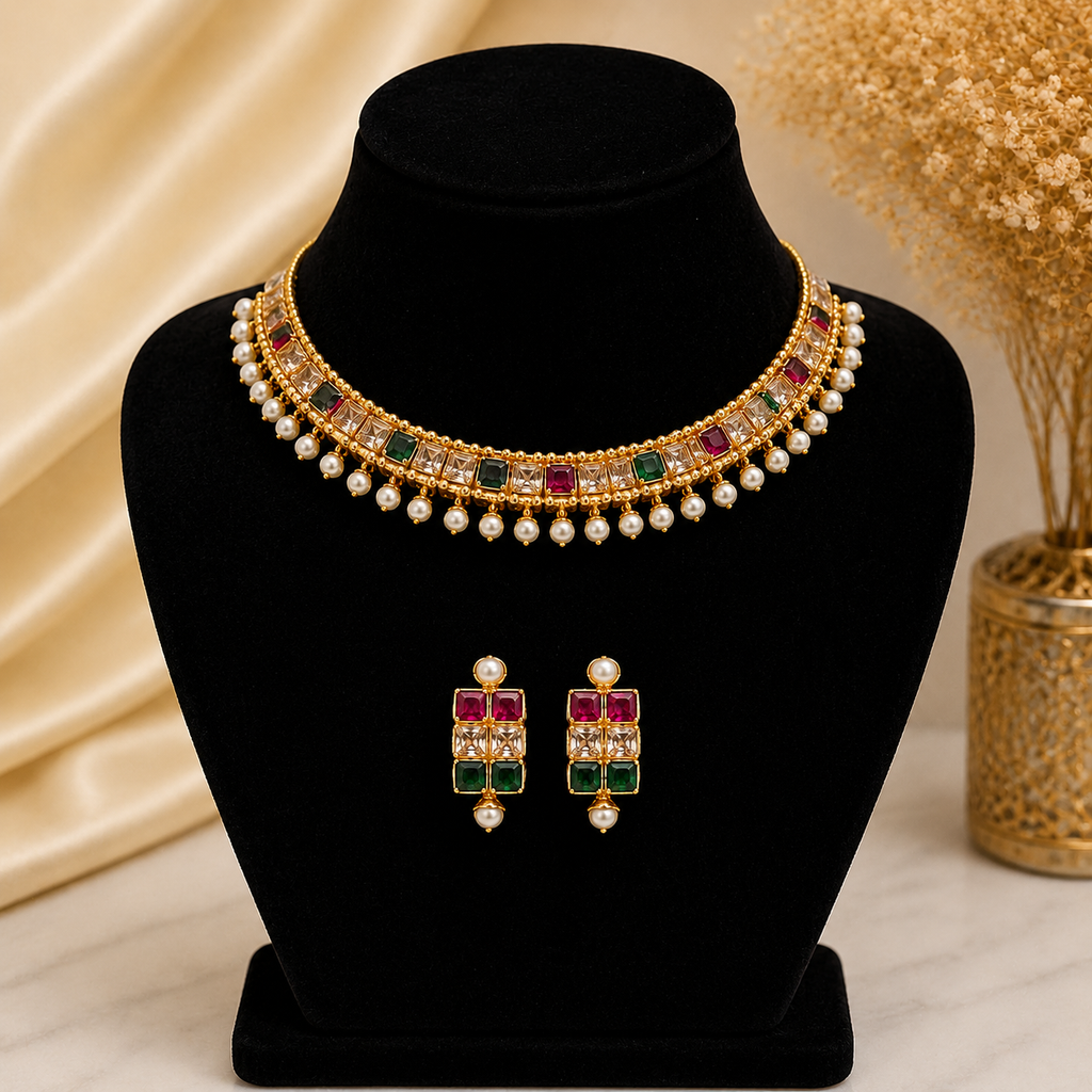 Ivory Glow Choker Set